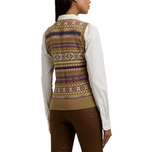 Lauren Ralph Lauren Fair Isle Cotton-Linen Sweater Vest